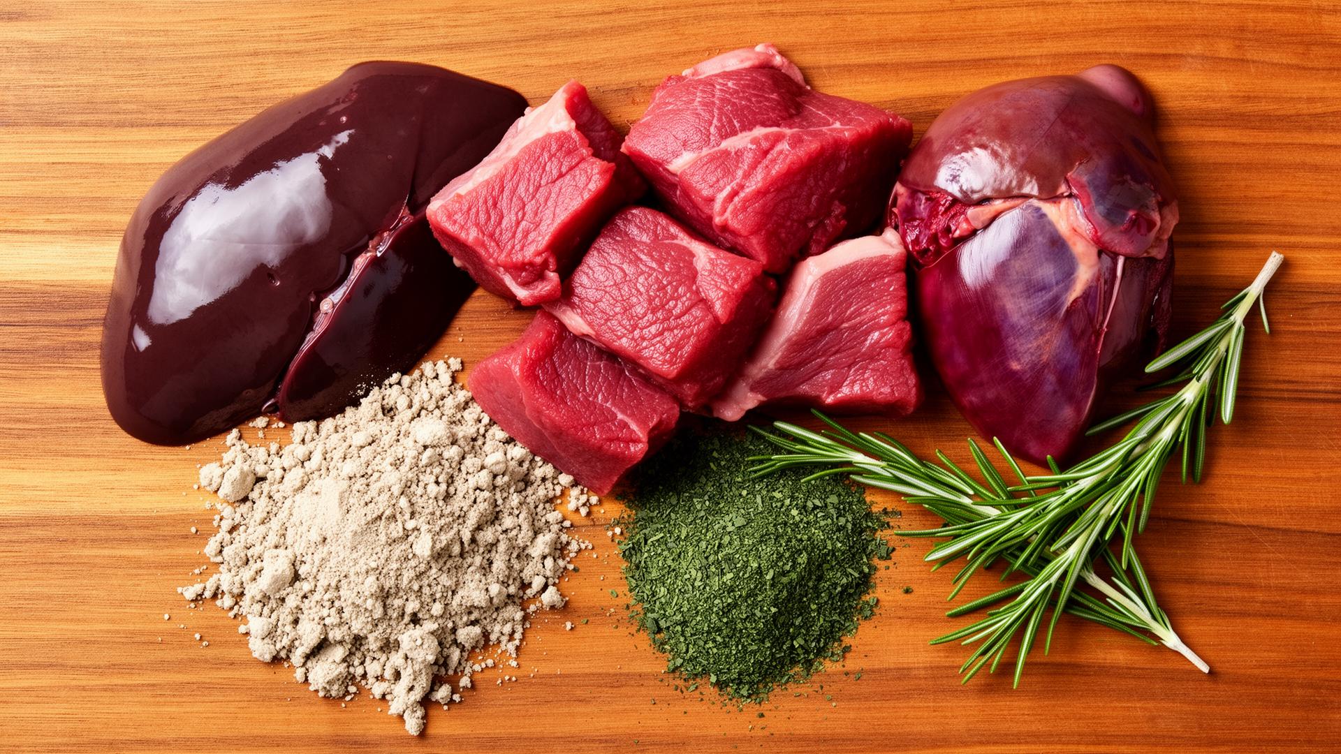 Raw ingredients on a board